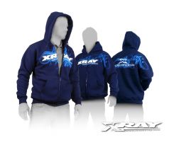 XRAY SWEATER HOODED WITH ZIPPER - BLUE (S)
