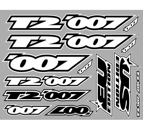 XRAY T2'007 STICKER FOR BODY - WHITE - DIE-CUT