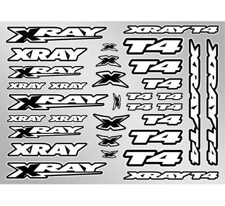 XRAY T4 STICKER FOR BODY - WHITE