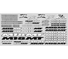 XRAY M18MT STICKER FOR BODY - WHITE