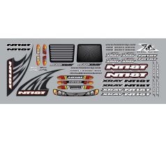 XRAY NT18T STICKER FOR BODY - WHITE