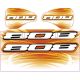 XRAY XB808 WING STICKER - DIE-CUT - WHITE