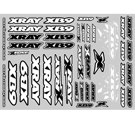 XRAY XB9 STICKER FOR BODY - WHITE