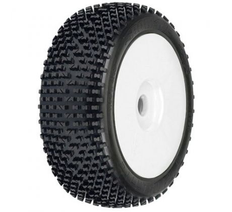 Pro-Line White Pre-Mounted Bow Tie 1/8 Buggy Tires (2)