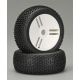 GRP White Pre-Mounted Atomic A 1/8 Buggy Tires (2) GMW05A
