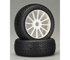 GRP White Pre-Mounted Atomic 1/8 Buggy Tires (2)