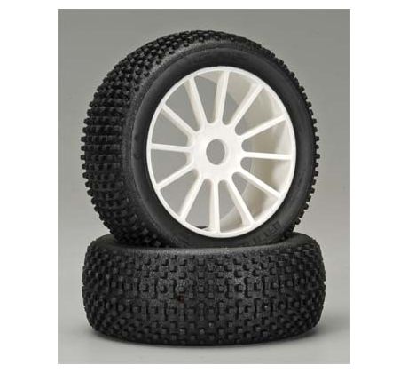 GRP White Pre-Mounted Atomic 1/8 Buggy Tires (2)