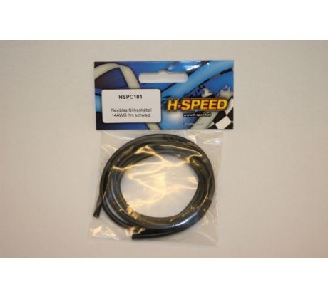 Super Flexible High Current Silicon Wire 14 AWG Black 100cm